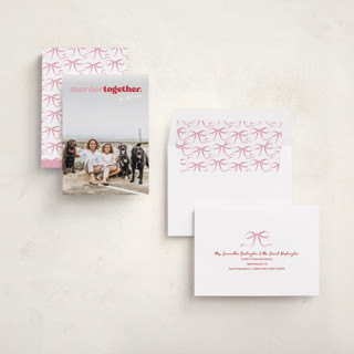 This is a candy cane holiday photo cards with standard by Carrie ONeal called togetherness printing on recycled smooth signature in standard