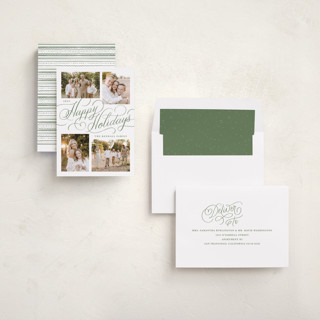 This is a cedar holiday photo cards with standard by Kristen Smith called holiday wash printing on recycled smooth signature in standard