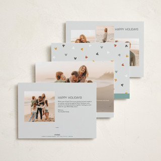 This is a ice holiday photo cards with standard by Kelsey Mucci called mickey and friends tis the ski-son printing on recycled smooth signature in standard