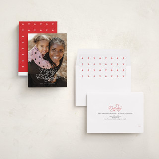 This is a cotton holiday photo cards with standard by Laura Hamm called mickey spirit printing on recycled smooth signature in standard