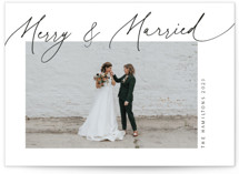 This is a white holiday photo card by Nicole Walsh called side script with standard printing on recycled smooth signature in standard.