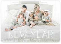 This is a white holiday photo card by Annie Holmquist called Deco Christmas with standard printing on smooth signature in standard.