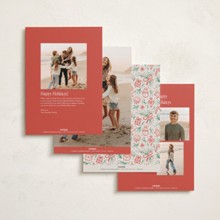This is a peppermint holiday photo cards with standard by Paper Sun Studio called christmas wish printing on recycled smooth signature in standard