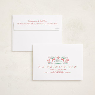 This is a peppermint holiday photo cards with standard by Paper Sun Studio called christmas wish printing on recycled smooth signature in standard