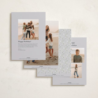 This is a coal holiday photo cards with standard by Itsy Belle Studio called bountiful boughs printing on recycled smooth signature in standard