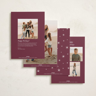 This is a sugar plum holiday photo cards with standard by Alston Foster called starry wonder printing on recycled smooth signature in standard