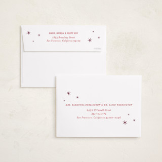 This is a sugar plum holiday photo cards with standard by Alston Foster called starry wonder printing on recycled smooth signature in standard