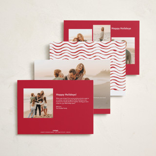 This is a candy holiday photo cards with standard by Pixel and Hank called the christmas letters printing on recycled smooth signature in standard