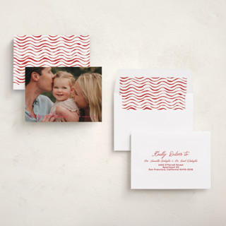 This is a candy holiday photo cards with standard by Pixel and Hank called the christmas letters printing on recycled smooth signature in standard