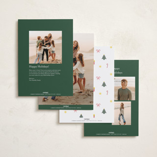 This is a snow holiday photo cards with standard by Studio Suku called cross stitch christmas printing on recycled smooth signature in standard