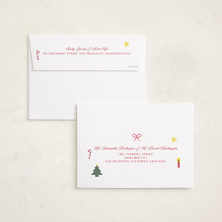 This is a snow holiday photo cards with standard by Studio Suku called cross stitch christmas printing on recycled smooth signature in standard