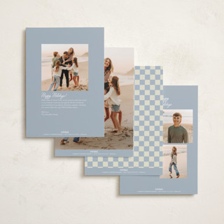 This is a celestial holiday photo cards with standard by Helena Vitto called little bow printing on recycled smooth signature in standard