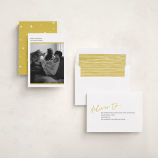 This is a candied lemon holiday photo cards with standard by Annie Clark called zine printing on recycled smooth signature in standard