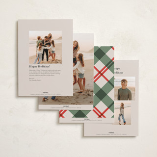 This is a forest holiday photo cards with standard by Karidy Walker called oh what fun script printing on recycled smooth signature in standard