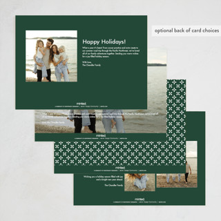 This is a mistletoe holiday photo cards with standard by Keen Peachy called marry christmas printing on recycled smooth signature in standard