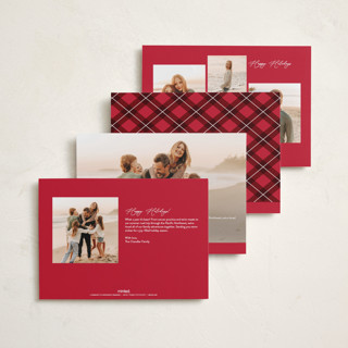 This is a peppermint holiday photo cards with standard by Melanie Kosuge called elegant_1 printing on recycled smooth signature in standard