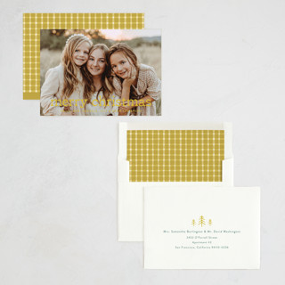 This is a halo holiday photo cards with standard by Amy Kross called blakely printing on recycled smooth signature in standard