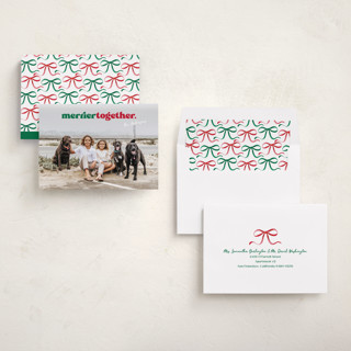 This is a christmas tree holiday photo cards with standard by Carrie ONeal called togetherness printing on recycled smooth signature in standard