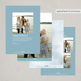 This is a glacier holiday photo cards with standard by Petra Kern called laurel evergreen printing on recycled smooth signature in standard