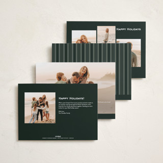 This is a evergreen holiday photo cards with standard by Ekko Studio called glam greeting printing on recycled smooth signature in standard