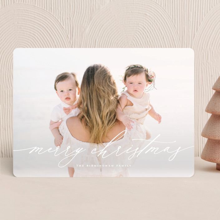 "Christmas Letter" - Modern Holiday Photo Cards in Snowflake by Wildfield Paper Co..