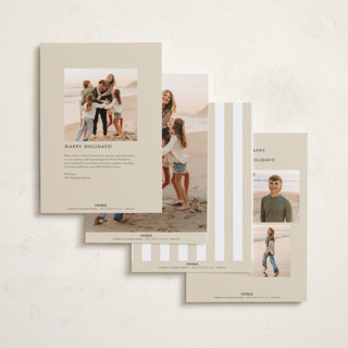 This is a vanilla holiday photo cards with standard by Christy Hy Lee called together printing on recycled smooth signature in standard