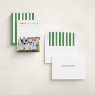 This is a wreath holiday photo cards with standard by Christy Hy Lee called together printing on recycled smooth signature in standard