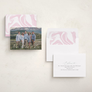 This is a winter holiday photo cards with standard by Morgan Kendall called modern traditionalist printing on recycled smooth signature in standard