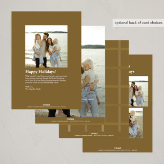 This is a halo holiday photo cards with standard by taylorVdesign called ribbon letters printing on recycled smooth signature in standard