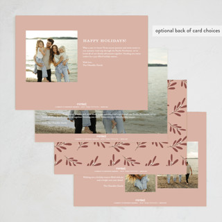 This is a pecan holiday photo cards with standard by Design Lotus called christmas time is here printing on recycled smooth signature in standard
