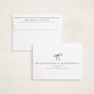 This is a forest holiday photo cards with standard by Vivian Yiwing called frame bow printing on recycled smooth signature in standard