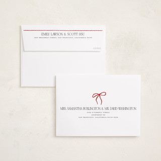 This is a buttercream holiday photo cards with standard by Vivian Yiwing called frame bow printing on recycled smooth signature in standard