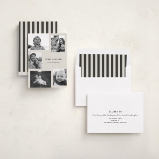 This is a fog holiday photo cards with standard by Brianne Larsen called modern collage printing on recycled smooth signature in standard