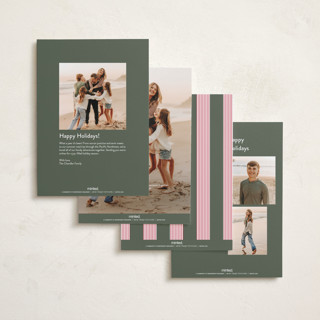 This is a fir holiday photo cards with standard by Alston Foster called favorite joys printing on recycled smooth signature in standard