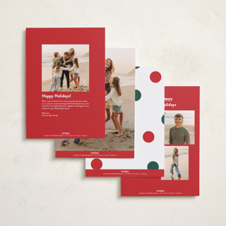 This is a holly holiday photo cards with standard by Angela Garrick called chase joy printing on recycled smooth signature in standard