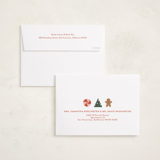 This is a holly holiday photo cards with standard by Annie Holmquist called disney's mickey mouse holiday border printing on recycled smooth signature in standard