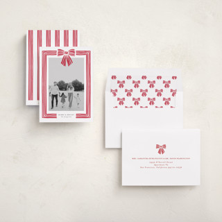 This is a snow holiday photo cards with standard by Iveta Angelova called ribbon framed printing on recycled smooth signature in standard