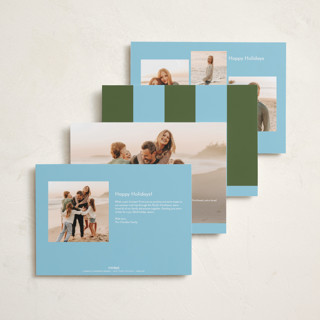 This is a bluebird holiday photo cards with standard by Megan Davis called kiawah printing on recycled smooth signature in standard