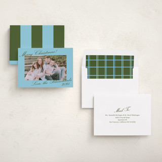 This is a bluebird holiday photo cards with standard by Megan Davis called kiawah printing on recycled smooth signature in standard