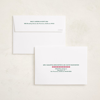 This is a candy cane holiday photo cards with standard by Shari Margolin called festive stripes printing on recycled smooth signature in standard