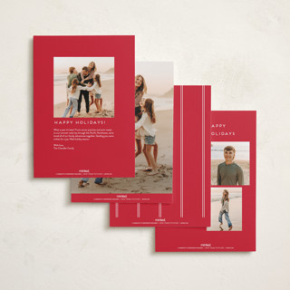 This is a peppermint holiday photo cards with standard by Rebecca Durflinger called preppy curved frame printing on recycled smooth signature in standard