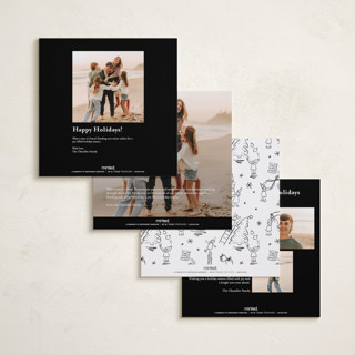 This is a licorice holiday photo cards with standard by Pink House Press called equilateral printing on recycled smooth signature in standard