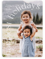 This is a white holiday photo card by Angela Thompson called Holiday Arch with standard printing on recycled smooth signature in standard.