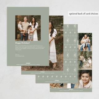 This is a pine holiday photo cards with standard by Erin German called heaven and nature sing frame printing on recycled smooth signature in standard