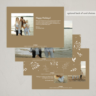 This is a eggnog holiday photo cards with standard by Benita Crandall called noël minimal printing on recycled smooth signature in standard
