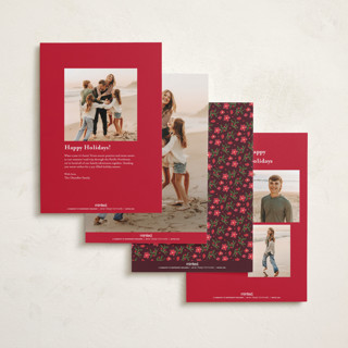 This is a candy cane holiday photo cards with standard by Claudia Orengo called pique nique printing on recycled smooth signature in standard