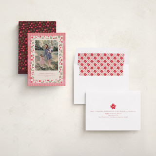 This is a candy cane holiday photo cards with standard by Claudia Orengo called pique nique printing on recycled smooth signature in standard