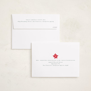 This is a eggnog holiday photo cards with standard by Claudia Orengo called pique nique printing on recycled smooth signature in standard