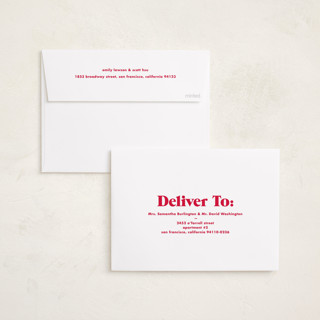 This is a cherry holiday photo cards with standard by Annie Clark called happy howlidays printing on recycled smooth signature in standard