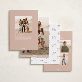 This is a blush holiday photo cards with standard by Paper Raven Co. called ascend printing on recycled smooth signature in standard